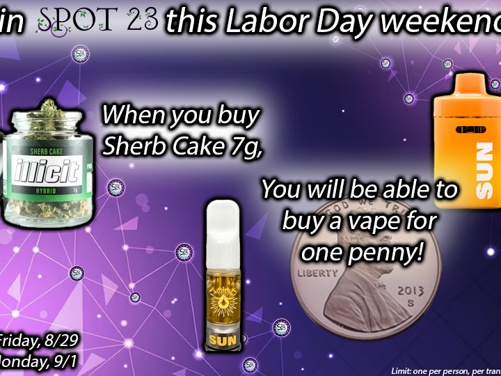 Sher Cake 7G get 1c Vape selected item while supplies last