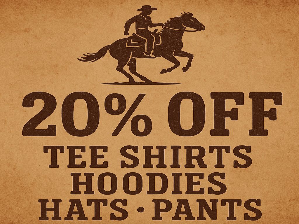 20% Off Tee Shirts, Hoodies, Hats, Pants
