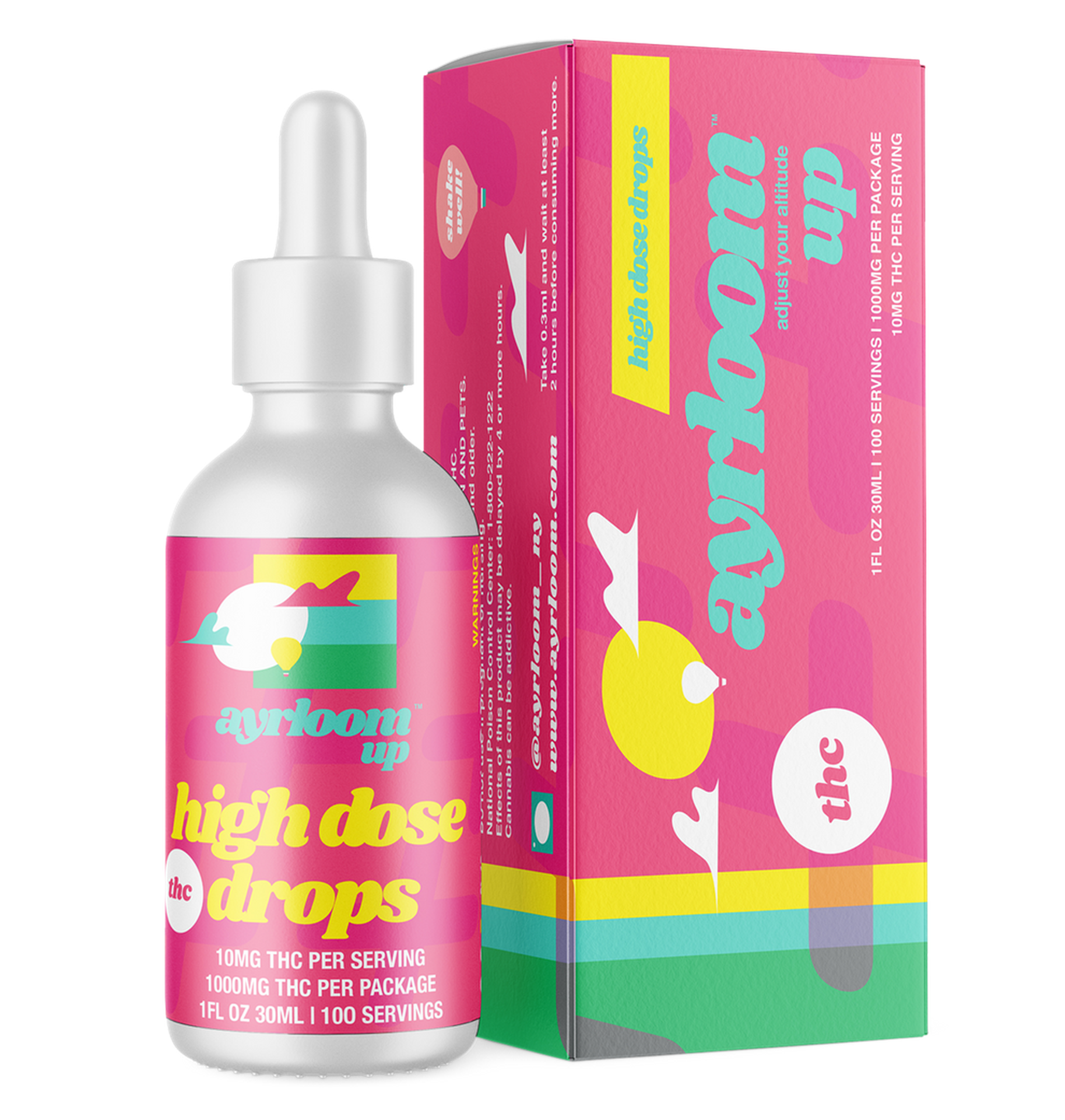 Ayrloom - THC Tincture 1000mg - High Dose Drops
