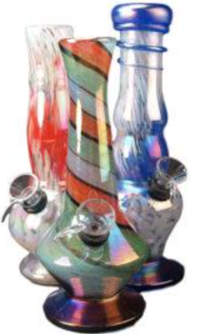 Soft Glass Water Pipe-8"