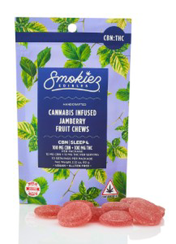 Jamberry CBN:THC 1:1 Fruit Chews - Smokiez - Edibles