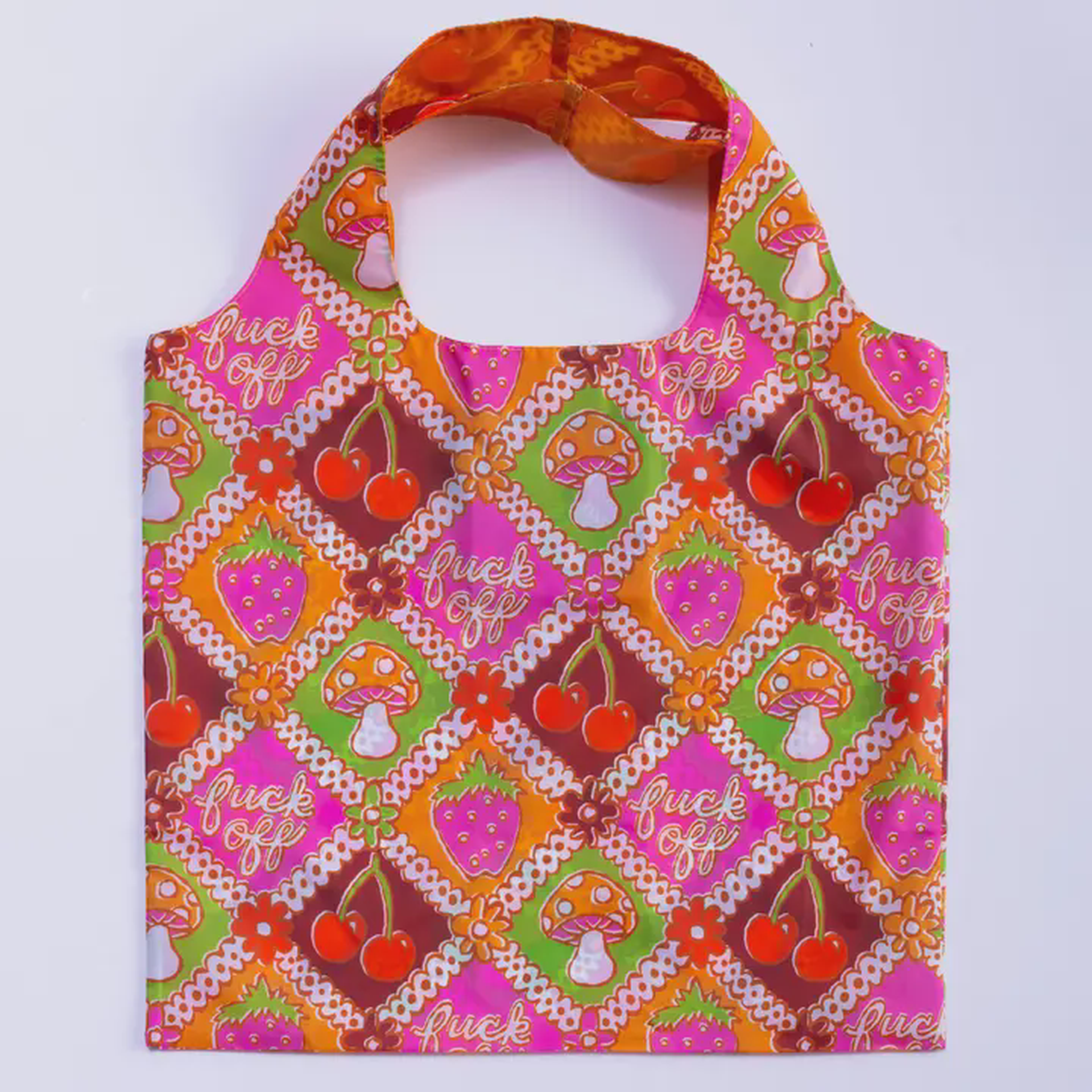 F*Ck Off Retro Reusable Tote Bag