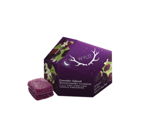 Wyld 1:1:1 Gummies | Boysenberry CBD & CBN 100mg Rec