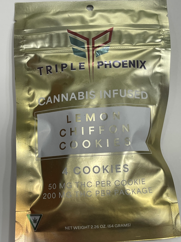 Lemon Chiffon Cookies - 4 pack 200MG