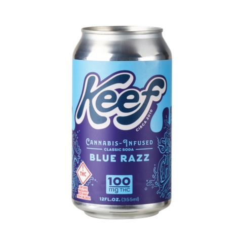 KEEF -100mg - BLUE RAZZ INFUSED SODA - KEEF Blue Razz infused soda 100mg