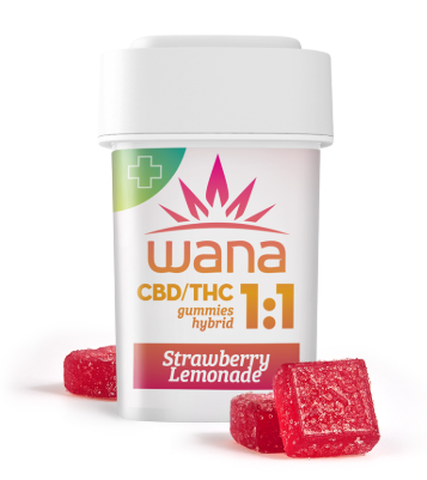 Wana - Strawberry Lemonade 1:1 (CBD:THC) - Edibles - 10pk/100mg