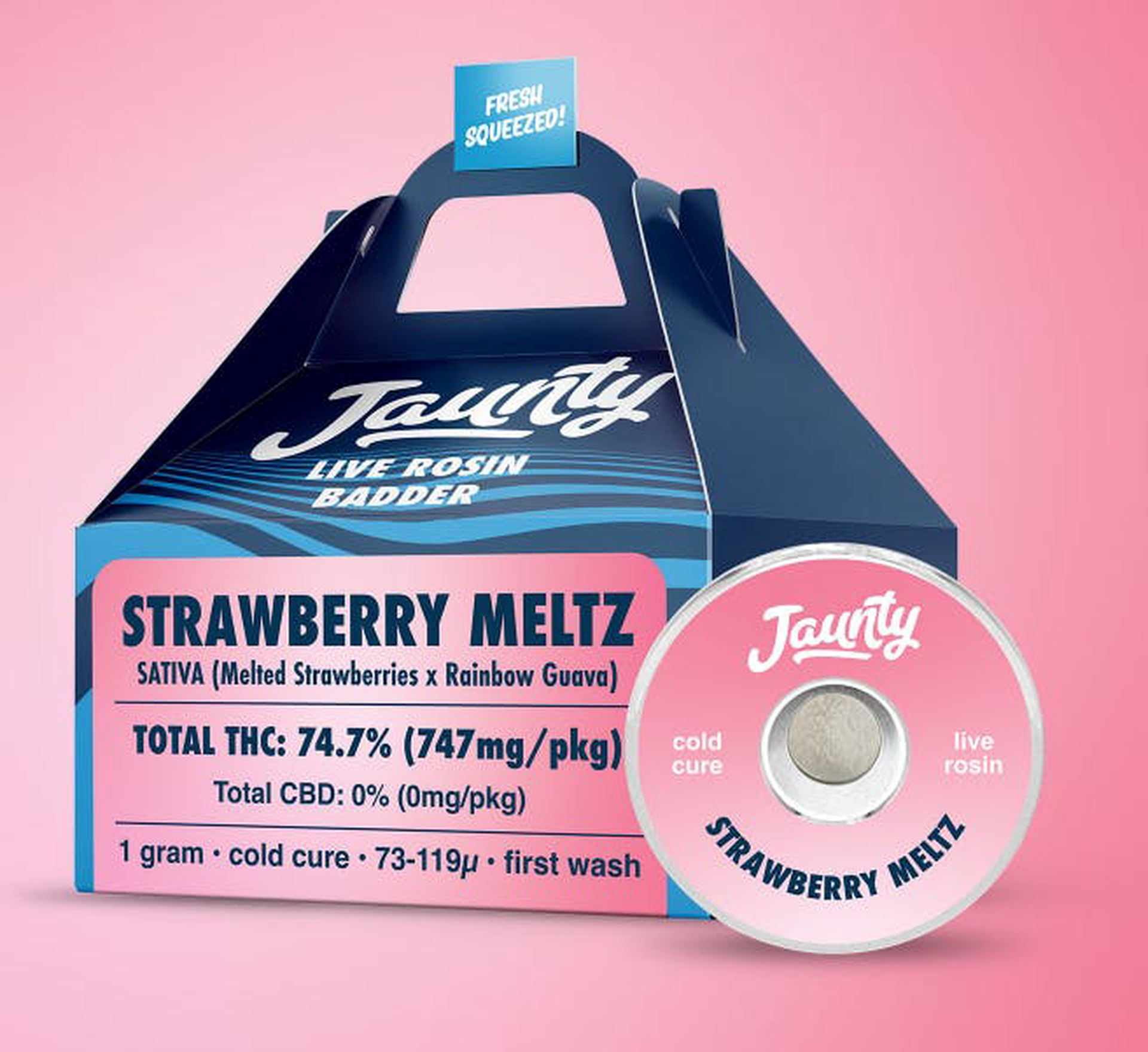 Jaunty - Live Rosin Badder 1g - Strawberry Meltz