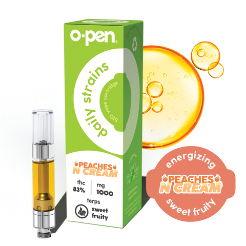O.Pen Daily Strains Cartridge | Peaches n' Cream 1g Rec