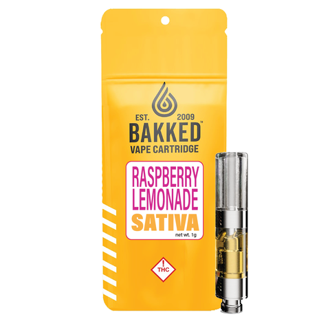 Bakked Formulated Vape Cartridges | Raspberry Lemonade 1g Rec