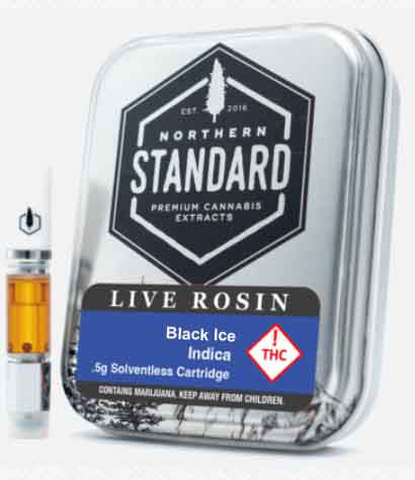 Northern Standard Live Rosin - Cartridge 0.5g - Indica - Black Ice