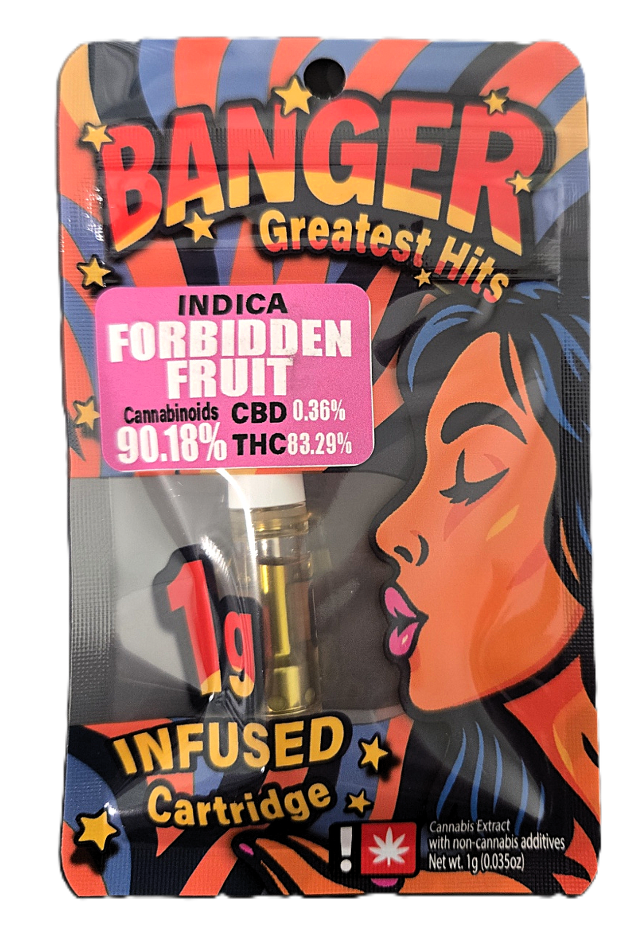 BANGER CARTRIDGE | FORBIDDEN FRUIT | INDICA | 1 GRAM | 510 THREAD