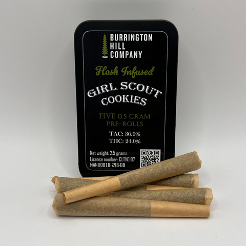Girl Scout Cookies - 5 Pack Hash Infused 0.5G PreRoll THC:CBD 3:1