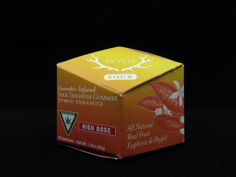 WYLD Sour Tangerine 200mg gummies