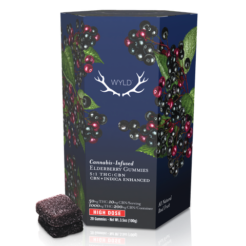 WYLD - 1000mg ELDERBERRY - INDICA ENHANSED