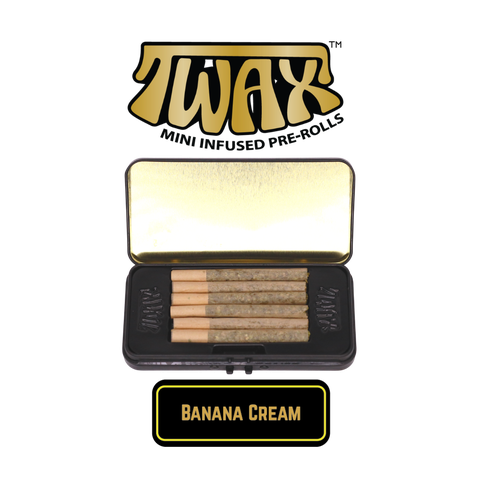 CLEAR - 6PK .5G TWAX BANANA CREAM - INFUSED PREROLLS