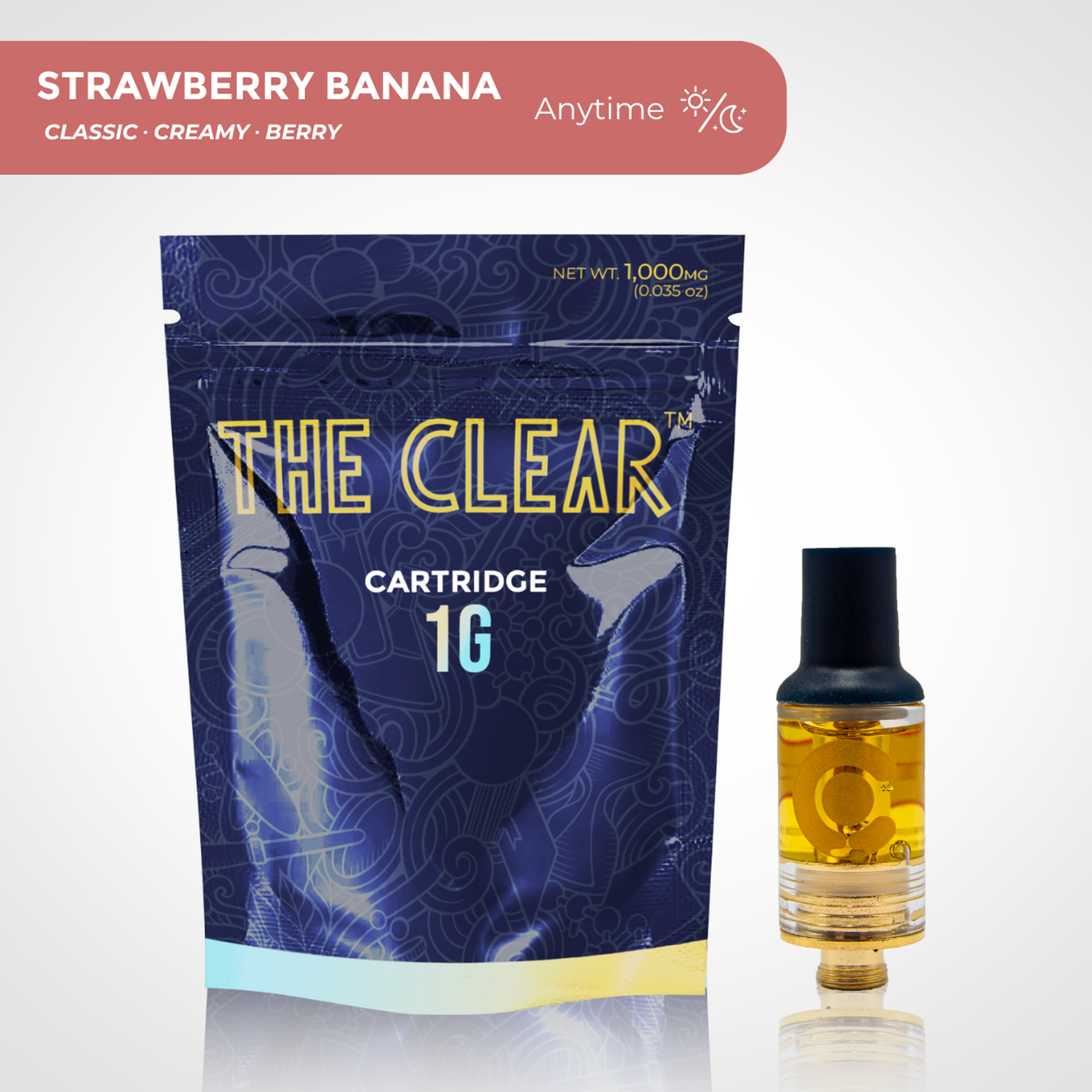 The Clear | Cartridge 1000mg | - Strawberry Banana