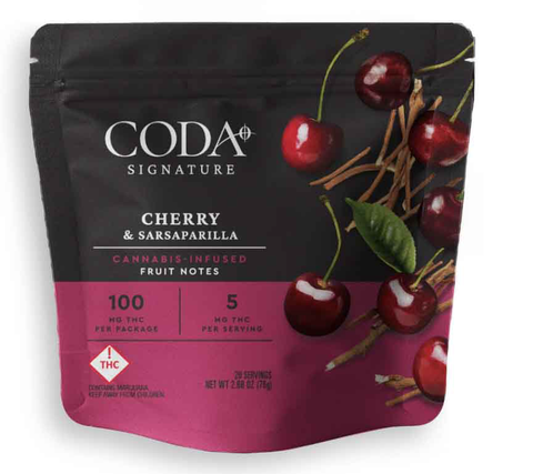 Coda Fruit Notes | 100mg THC | Cherry & Sarsaparilla