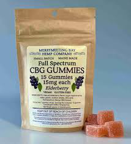 Real Fruit Gummies -Elderberry 225mg CBG 15 pieces/15 mg. per piece