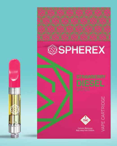 Spherex Strawberry Diesel 1000mg Distillate Vape Cartridge