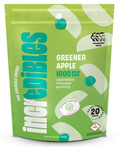 Incredibles: 1000mg Greener Apple Gummy