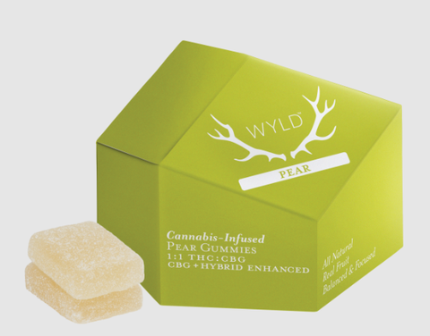 WYLD - Pear 1:1 THC:CBG Gummies - 100mg - 10pk