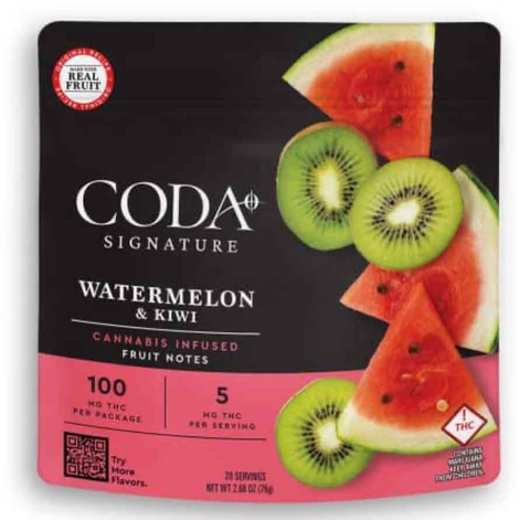 Coda Fruit Notes | 100mg THC| Watermelon & Kiwi