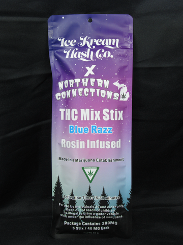 Blue Razz 200mg Rosin Infused Thc Mix Stix | IKHC X Northern Connections