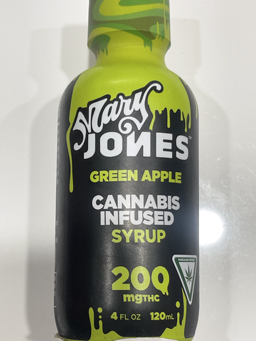 Mary Jones THC Infused Syrup Green Apple 200mg