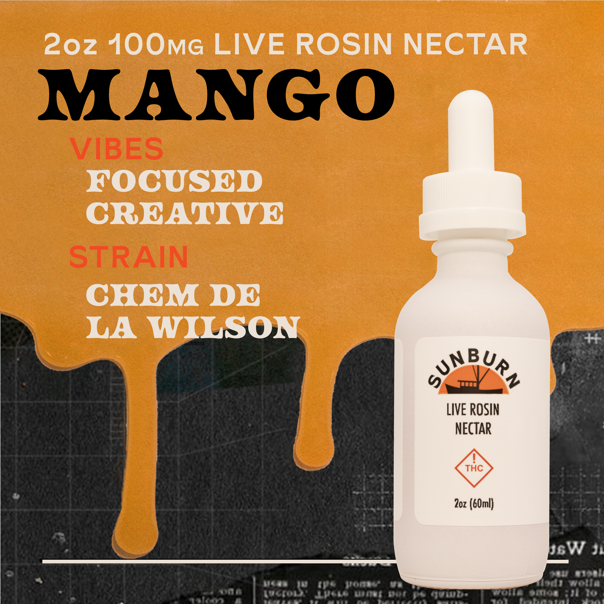 Nectar 100mg Tincture - 2oz Mango Chem de la Wilson