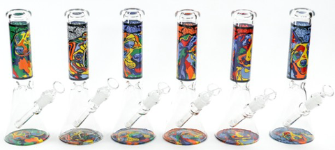 Doggie Style PupArt Beaker Bong with Flower Bowl-10"