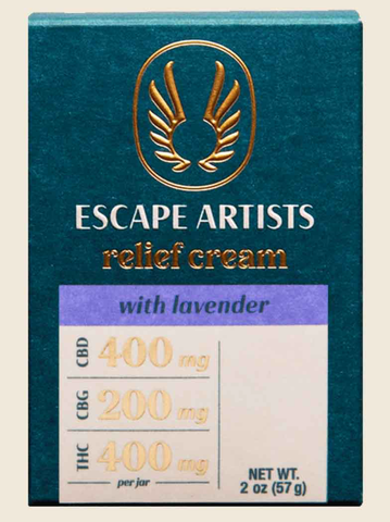 E.A. Relief Cream 2.0oz | 400mg CBD - 200mg CBG - 400mg THC | Lavender