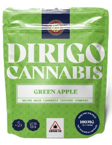 Green Apple Nano Gummies - Dirigo Cannabis - 100mg