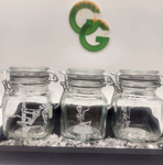 MadEtcha's Hand Crafted Recycled Jars - Etched
