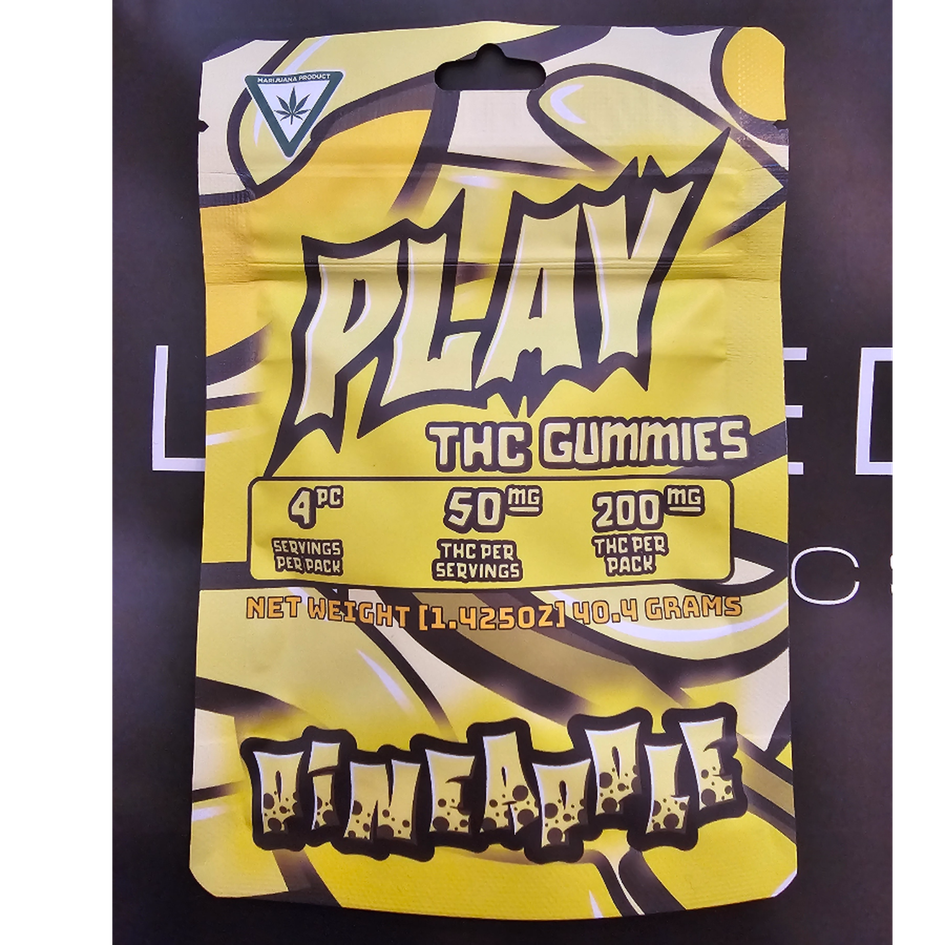 Pineapple 200mg 4x50mg Gummies | Play