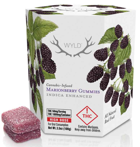 Wyld Marionberry Indica Enhanced Gummies - 1000mg MED