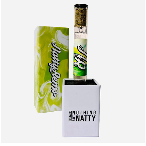 NATTY - 0.25G SLOWPOKE X MOTORBREATH #15 - BUBBLE HASH INFUSED CHILLUM