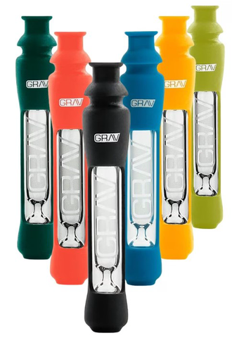 GRAV Silicone & Glass Octo-Taster Pipe 4"