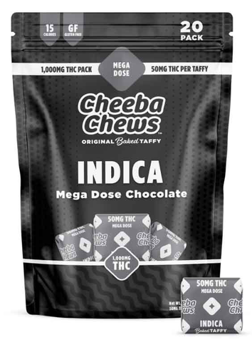 Cheeba Chews Wax Wrap - Chocolate Indica Taffy | 1000mg THC
