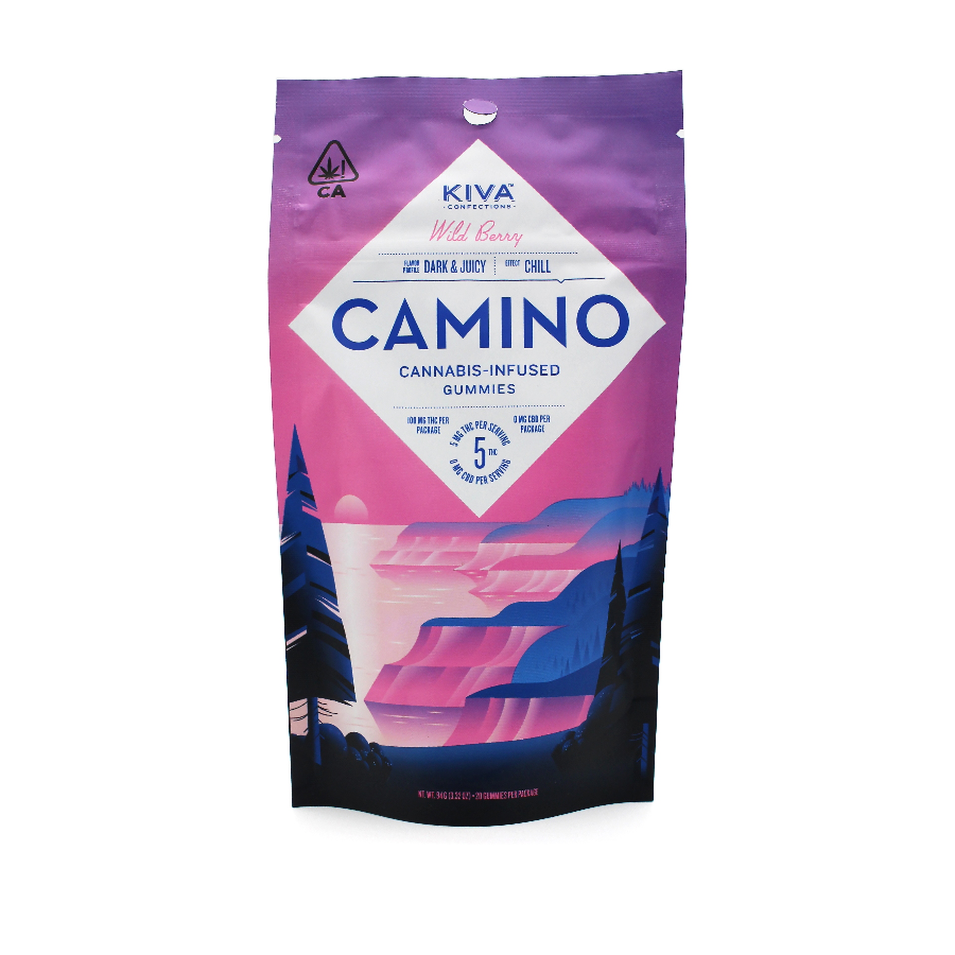 Kiva Camino Gummies Wild Berry 100mg