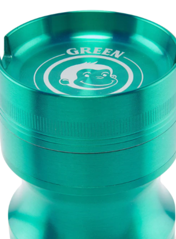 Green Monkey Grinders 63mm Chacma 4pc Magnetic Zinc Herb Grinder with Ashtray