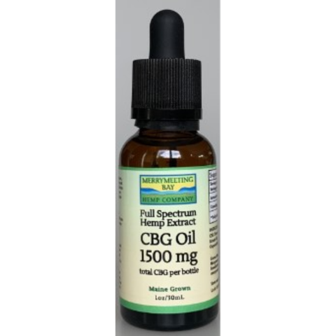 Merrymeeting Bay Hemp Co. CBG Oil 1500mg. Full Spectrum Hemp Extract