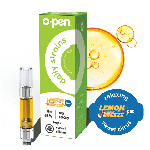 O.Pen Daily Strains Cartridge | Lemon Cherry Breeze CBG 1:1 1g Med