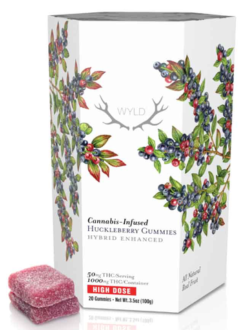 Wyld Huckleberry Enhanced Gummies - 1000mg MED
