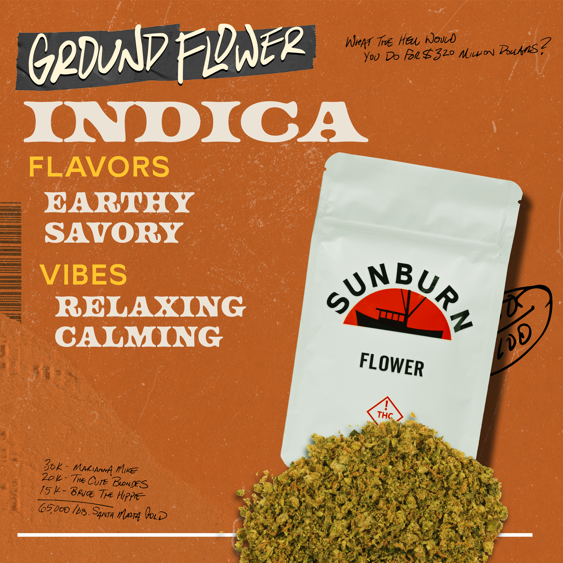 Sunburn - Ground 14g Flower - Indica