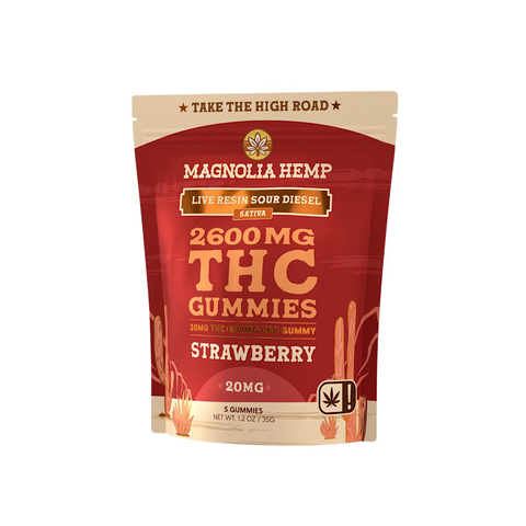 Magnolia Hemp - Gummies ( 5ct ) - Sweet Strawberry