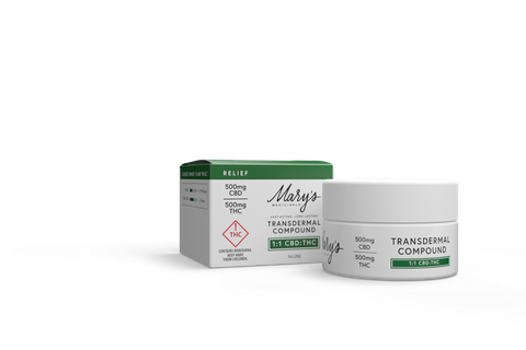 MARY'S - 1:1 TRANSDERMAL COMPOUND - 500/500 THC CBD