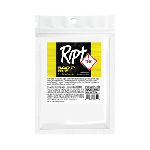 Ripple Ript Gummies | Pucked Up Peach 100mg Rec