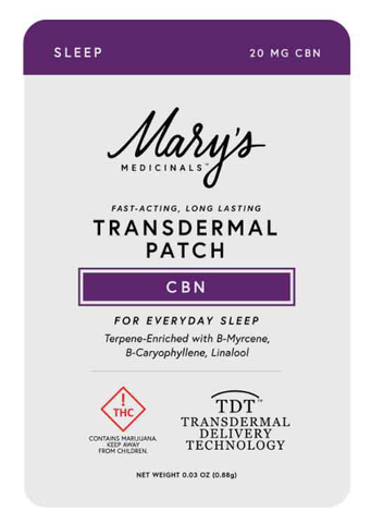 Marys Medicinals-Transdermal-Patches-Sleep-1ct-(20mgCBN)