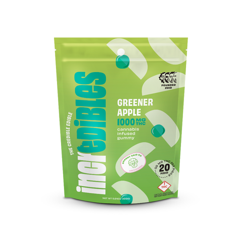 INCREDIBLES - 1000mg GREENER APPLE GUMMIES