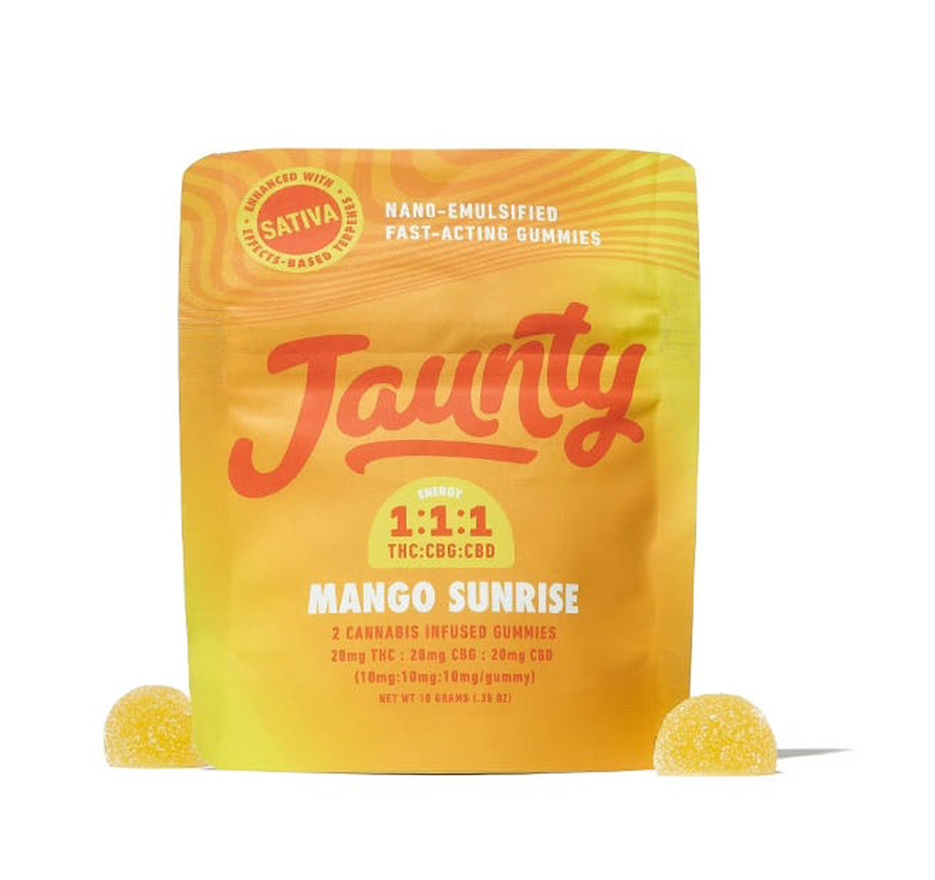 Jaunty - 1:1:1 Gummies 2 Pack  - Mango Sunrise